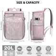 thumbnail image 3 of Exotic Ethnic Insulated Soft Cooler Bag - 20L Artistic Boho Pattern Backpack Cooler, Multi-Pocket Organizer for Picnic, Beach & College, Holds 26 Cans, 3 of 5