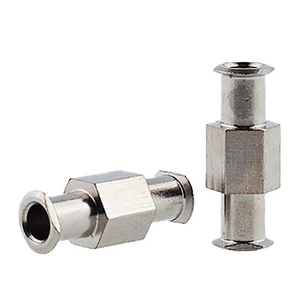 10pcs Coupler Luer Syringe Connector Metal Double Joints Luer Lock Adapter Coupler For Pneumatic Pa