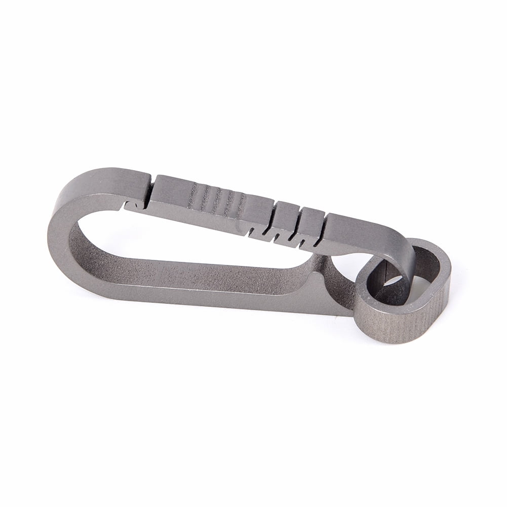 Lightweight Titanium TC4 Keychain Hanging Buckle Clip Carabiner Bottle Opener 