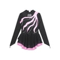 thumbnail image 4 of YONGHS Kids Girls Shiny Figure Ice Skating Dress Competition Dance Gymnastic Skirted Leotard Pink 12, 4 of 7
