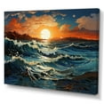 thumbnail image 2 of Designart "Shimmering Tides at the Coast" Landscapes Wall Art Print, 2 of 5