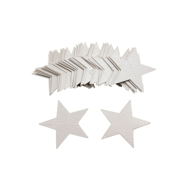 Recortes de confeti de estrellas colgantes, adorno de cartel pequeño, decoración de fiesta, adorno creativo para el hogar, suministros festivos Kits de decoración para fiestas blanco plateado Cateissary HA059433-01
