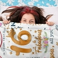 thumbnail image 4 of LHSHID Sweet 16 Gifts for Girls 16th Birthday Gifts for Girls 16 Year Old Girl Gift Ideas Best Sweet Birthday Gifts for 16 Year Old Girl Cool Sweet Sixteen Gifts Blanket for Girls 40"x50", 4 of 6