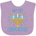 thumbnail image 3 of Inktastic My 1st Hanukkah with Menorah and Stars Boys or Girls Baby Bib, 3 of 4
