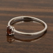 5X3mm Oval Shape Garnet 925 Sterling Silver Solitaire Tiny Women Valentines Day Gifts Ring