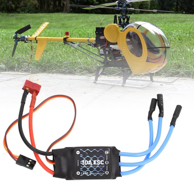Controlador De Velocidad Eléctrico RC, Buena Capacidad Antiinterferencias Pieza De Reparación De Juguetes RC Negra Función De Calibración De Del Acelerador Cable Largo