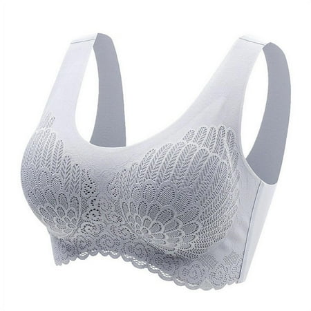 

Feiona Women No Steel Ring Gathered Sports Underwear Yoga Sleep Wrapped Chest Female Thin Cotton Bra Large Size
