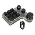thumbnail image 2 of One Handed Mechanical Keyboard, RGB Backlit Portable Mini Custom Keypad, 9 Keys 3 Knobs Programming Macro Keypad, Hotkeys, One Click Start, 2 of 8
