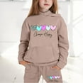 thumbnail image 2 of RMGVDSD Girls 2 Piece Outfits Valentine'S Day Heart Print Sweatsuit Sets Long Sleeve Letter Printed Hoodie Sweatshirts And Pants Set Stylish Outfits, 2 of 9