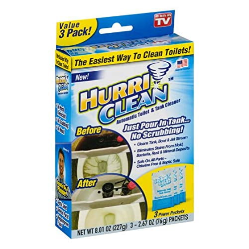 Hurriclean Deluxe 3-Pack New and Improved Automatic Toilet Tank Cleaner