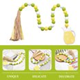 thumbnail image 3 of Milisten Wall Hanging Garland Wooden Bead Ornaments 65.00X1.60X1.60CM Yellow, 3 of 8