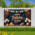 thumbnail image 7 of Gold Theme Happy Birthday Banner Decorative Fireworks Balloon Design Celebration Backdrop Durable for Birthday Party Indoor Decoration Holiday Celebration, 7 of 7