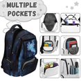 thumbnail image 5 of Bulopur Galaxy Blue Axolotl Kids School Backpack Set 4 Pcs Breathable Lightweight Kids School Bag with Lunch Bag, Pencil Case and Water Bottle Cover for Boys, 5 of 7