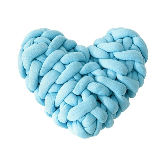 C 11.02X10.63 Inches Valentine Day Knot Heart Pillow Photography Props Pillow With Core Valentine'S Day Gift Anniversary Gift Birthday Gift Sky Blue Color