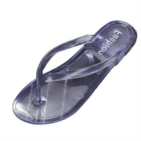 

Women s Transparent Thong Flip Flops Dressy Sandals Lightweight Non Slip Pool Bath Slippers