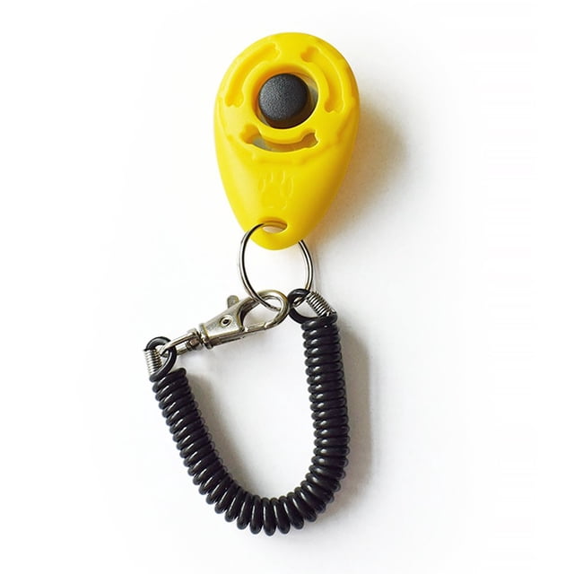 Portable Pets Training Clicker Animal Behavior Aids Diet Button Trainer Professional Indoor Outdoor Supplies Presents Orange