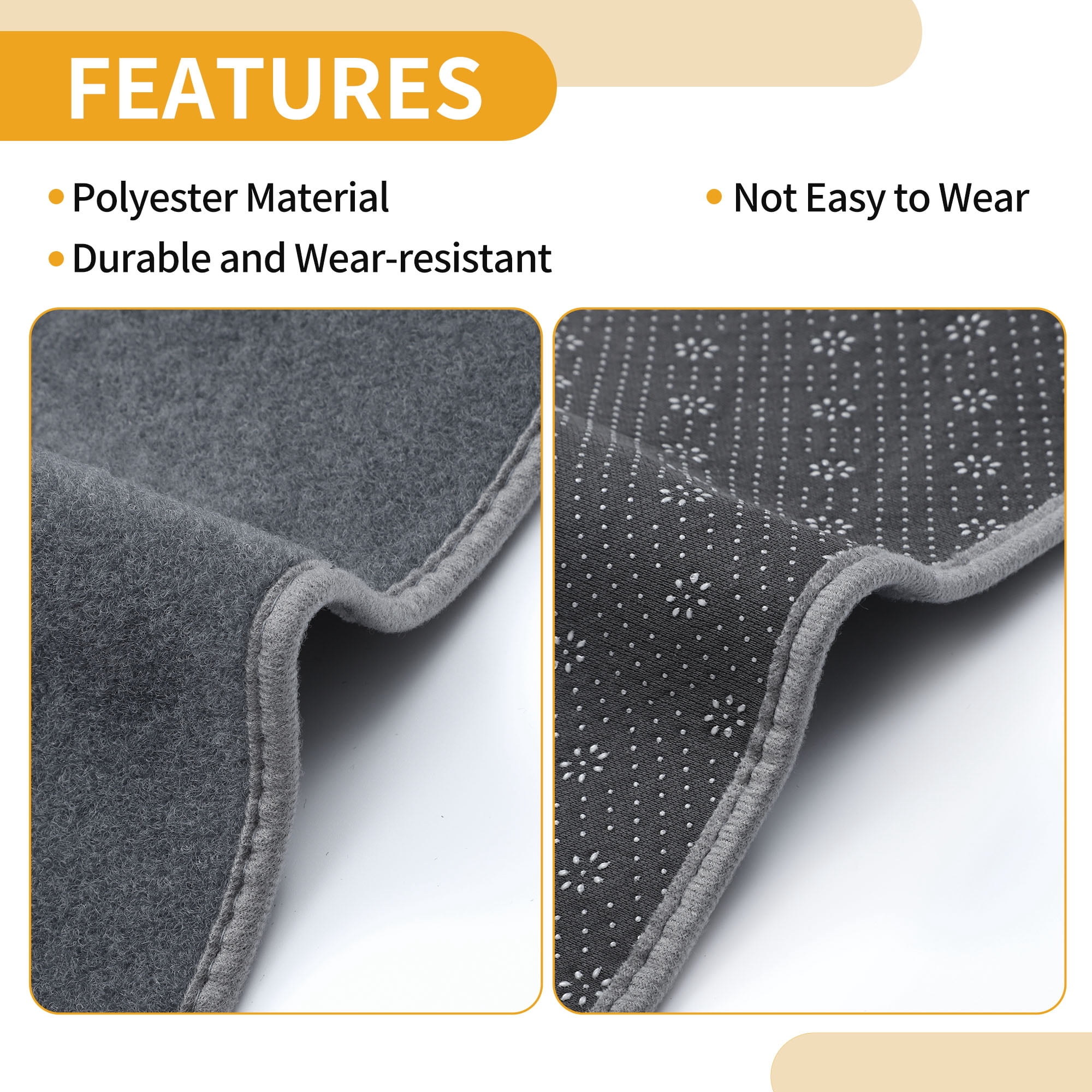 Unique Bargains Dashboard Cover Anti-Slip Dash Cover Mat Carpet for Ford ESCAPE 2020-2025 Polyester Gray