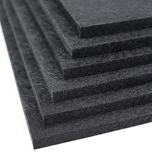 Gray Polyester Fiber Multiple Color Options BXI Sound Absorber Acoustic Absorption Panel 16 X 12 X 3/8-6 PACK 