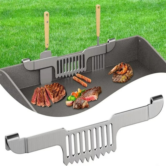 Grease Gate Spatula Holder for Blackstone Griddle,11.8 Inch Magnetic Design Stainless Steel Grease Trap Grill Food Mesh Screen Block Hold Rack Griddle Accessories