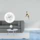 thumbnail image 2 of Reloj de pared decorativo redondo y silencioso de resina, figura decorativa, sin , acrílico, silencioso, adecuado para dormitorio, baño, oficina, 2 of 8