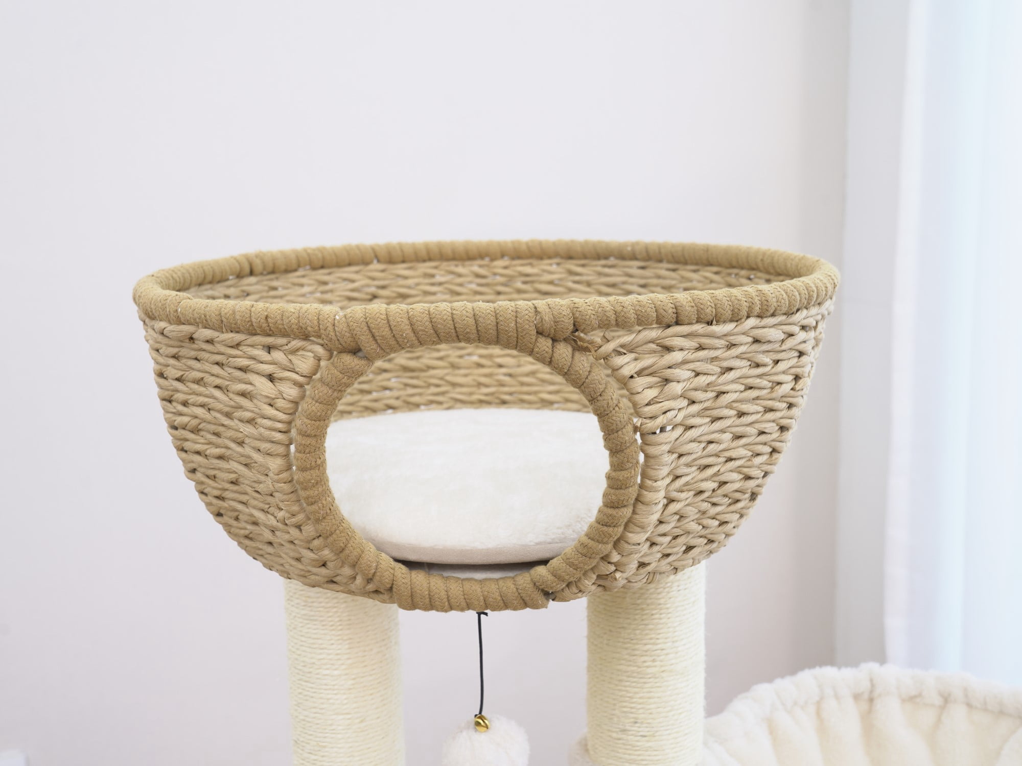 Vibrant Life Small 5-Level 47" Baskets Cat Tree with Hammock, Beige