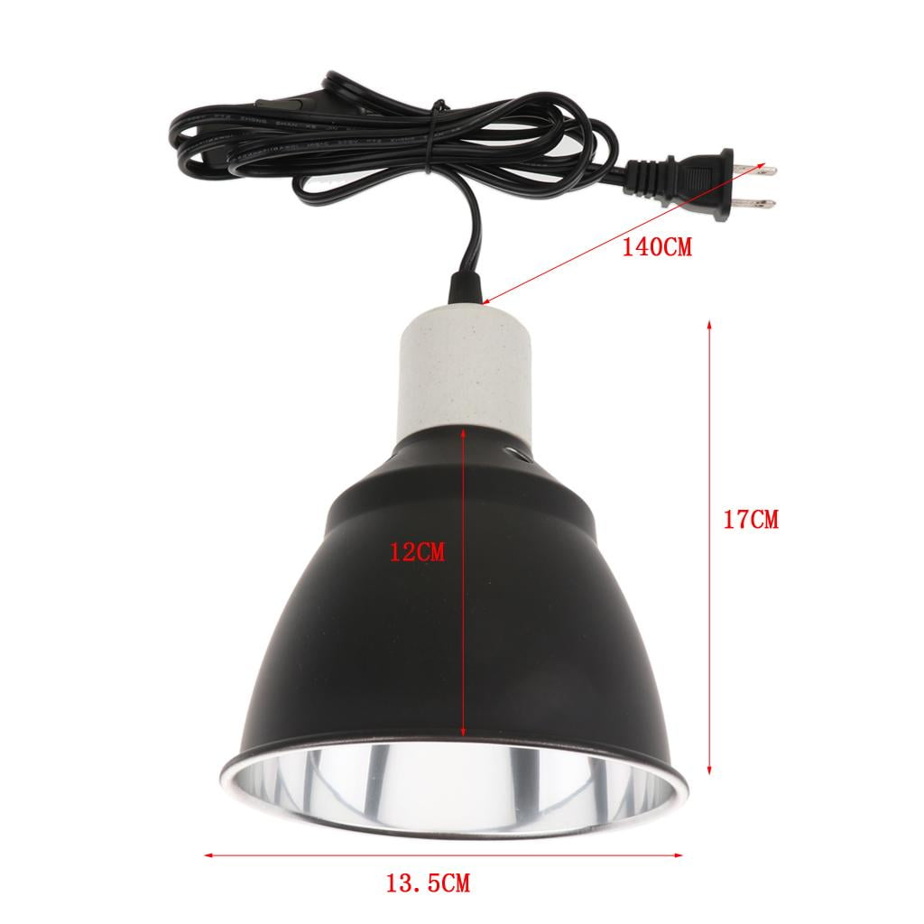 Dualoai Dome Lamp Fixture for Reptiles Amphibians Poulty Heat Lamp UVA UVB Bulb Halogen