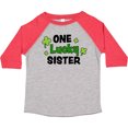 thumbnail image 3 of Inktastic One Lucky Sister with Shamrocks Girls Toddler T-Shirt, 3 of 5