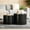 Black, variant on Lyuhome Coffee Table Set of 2, Round Side Table Set, Wood End Table for Living Room, Office,No Assembly,Oak