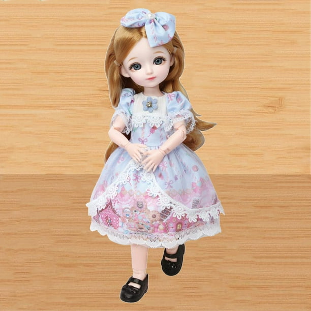 1:6 31cm 23 articulaciones de chica muñeca con sonido ligero cabellero suave ropa maquillaje aparenta yotijar Muñeca BJD de 31 CM