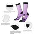 thumbnail image 4 of Honeii Lavender Roses Arrangement Print Adult Socks,Crew Socks,Casual Calf Socks,Daily Wear Socks for Men & Women, Perfect for Sports, Casual and Everyday Use, 4 of 6