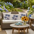 thumbnail image 6 of Outdoor Pillow Cover Tulips Flowers Vintage Set of 2 Waterproof Throw Pillowcases Abstract Blue Floral Decorative Patio Furniture Pillows for Couch Garden Indoor & Outdoor Use, 6 of 9
