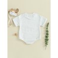 thumbnail image 3 of Bagilaanoe Newborn Baby Girl Boy Summer Rompers Letter Print Short Sleeve Bodysuits 3M 6M 12M 18M Infant Casual One Piece Short Jumpsuit, 3 of 8