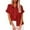 Red, variant on APEXFWDT Womens Cotton Linen Button Down Shirt Plus Size Casual Short Sleeve Loose Fit Collared Work Blouse Tops with Pocket,XXXXL,Hot Pink