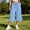 Blue, variant on BUIGTTKLOP Womens Capri Pants Baggy Cargo Wide Leg Cropped Sweatpants Drawstring Casual Jogger with Pockets