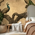 thumbnail image 6 of Peel and Stick Wallpaper Wall Murals Floral Vintage Green Peacock Bathroom Decor 69"H x 96"W Removable Wall Paper Self-Adhesive Wall Decor for Bedroom Living Room Nursery, 6 of 7