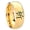 Gold Plated, variant on Kanji Prayer Dome Gold Plated Tungsten Men Ring 10MM