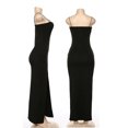 thumbnail image 2 of Vestido de mujer de una pieza con tirantes finos, ajustado, con abertura alta en el muslo, vestido largo para fiesta, negro, M-1 pieza Sailing, 2 of 10