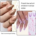 thumbnail image 4 of 8Pcs French Line Nails Art Stickers, Decals Metal Line Nail Sticker, Decals Color Wave Line Nail Stickers, Self-Adhesive Manicure Curve Stripe Geometry Slider Stickers for Women Girls DIY Nail, 4 of 4