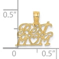 thumbnail image 3 of 14k Yellow Gold BEST MOM with Heart Charm Pendant, 3 of 4