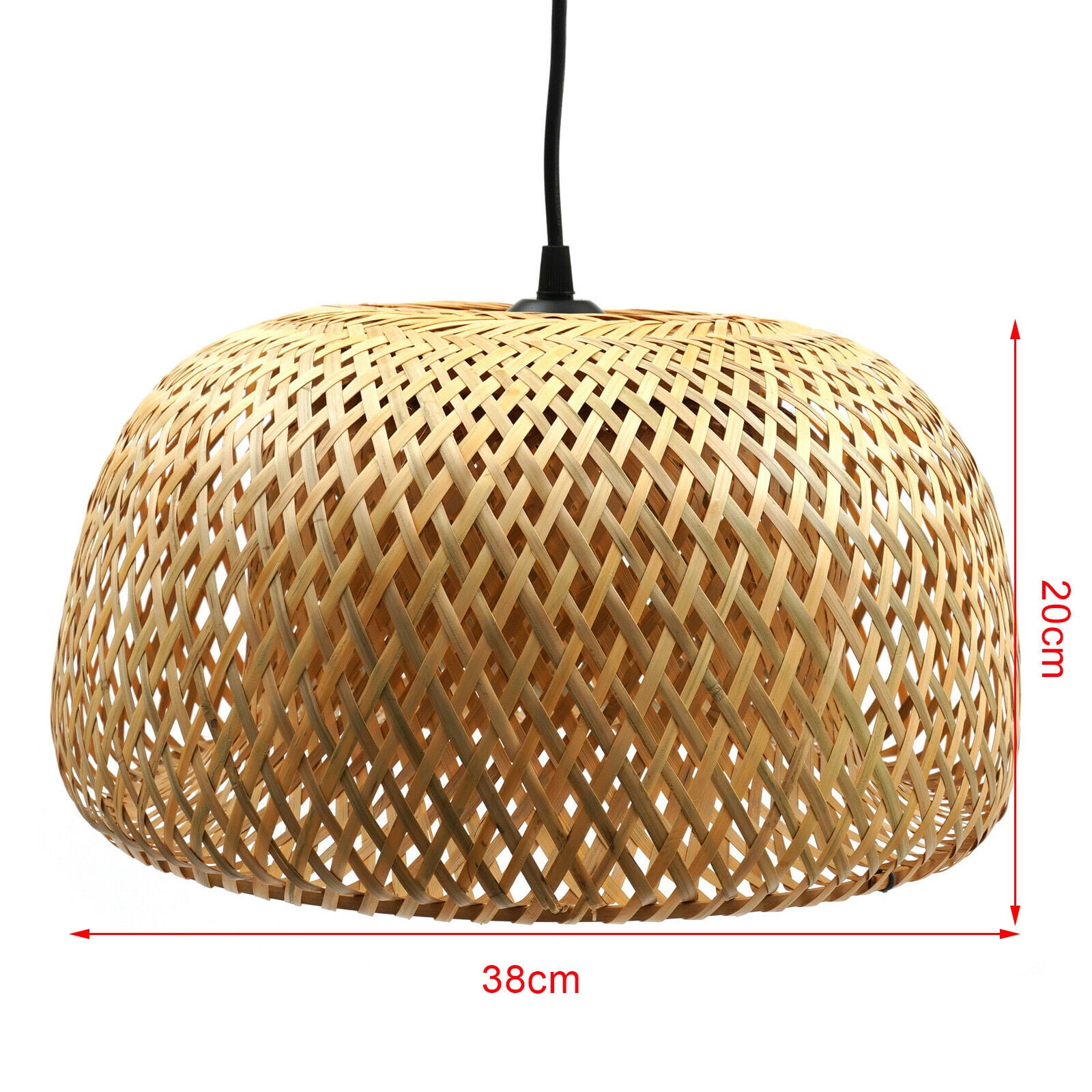 Vintage Bamboo Wicker Rattan Shade Pendant Light Hanging Fixture Ceiling Lamp 110V / 60Hz Bamboo Wicker Rattan Shade Pendant Light