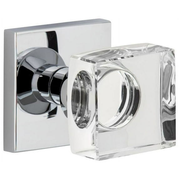 Viaggio Qadqdc_Psg_234 Quadrato Solid Brass Passage Door Knob Set - Chrome