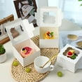 thumbnail image 6 of RICHTOP 40 Pcs White Cookie Boxes with Window, 4x4x2.5 inch Bakery Boxes for Cakes, Dessert, 6 of 7