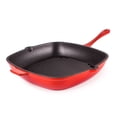 thumbnail image 4 of BergHOFF Neo 4pc Cast Iron Cookware Set, Fry Pan, Grill Pan & Round Dutch Oven, Red, 4 of 7