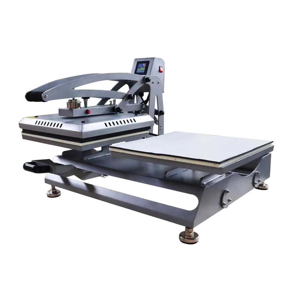 INTBUYING 15x15in Flat Heat Press Machine Double Station Magnetic Heat Sublimation Transfer Cloth Bag Printing
