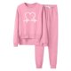 thumbnail image 1 of Gibobby Conjunto dama pants y sudadera afelpada Sudadera holgada de manga larga con estampado gráfico y chándal informal de forro polar para mujer(Rosa,CH), 1 of 3