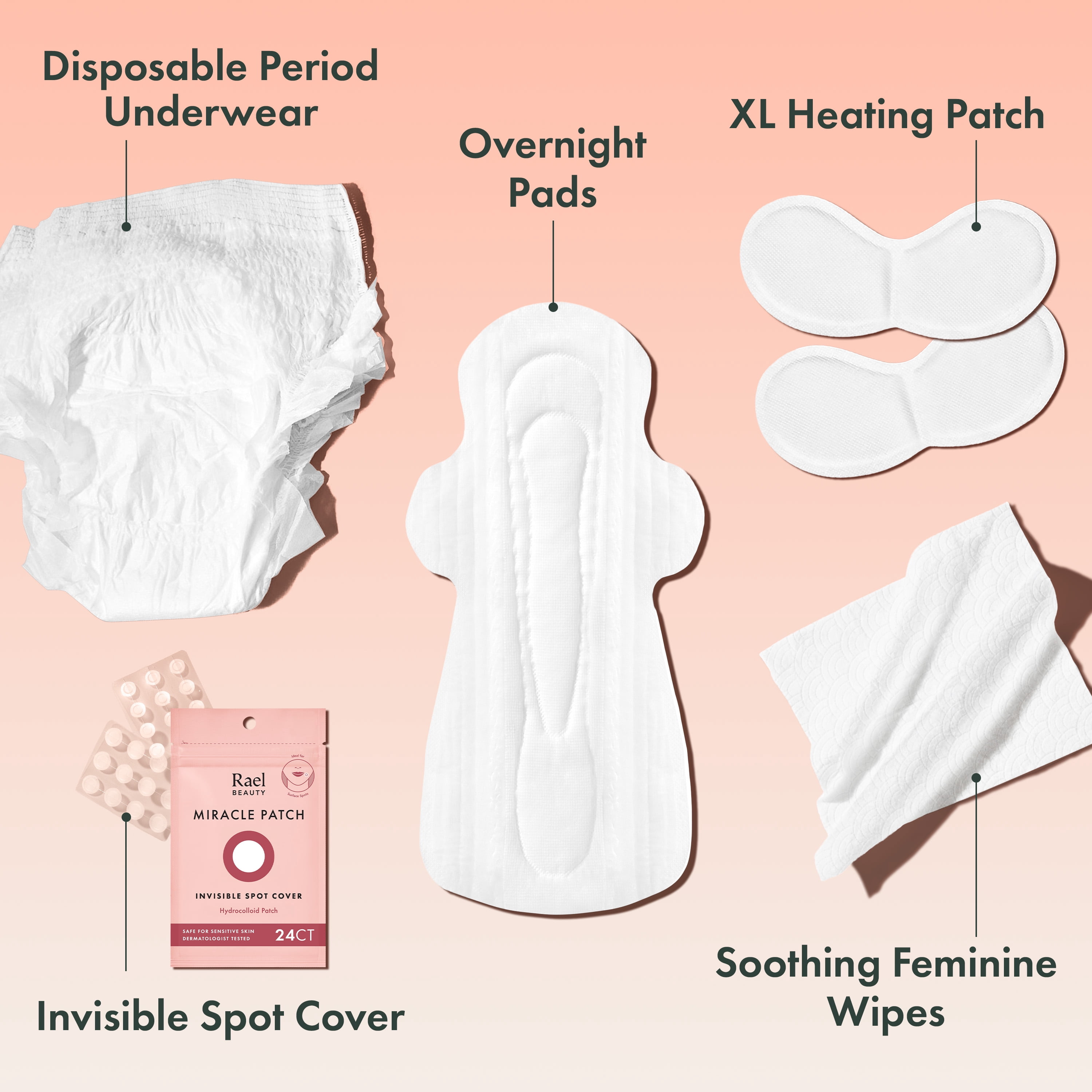 Rael New Mom Essentials Gift Set, Postpartum Recovery & Hospital Bag Must-Haves, Baby Shower Gift (S/M)