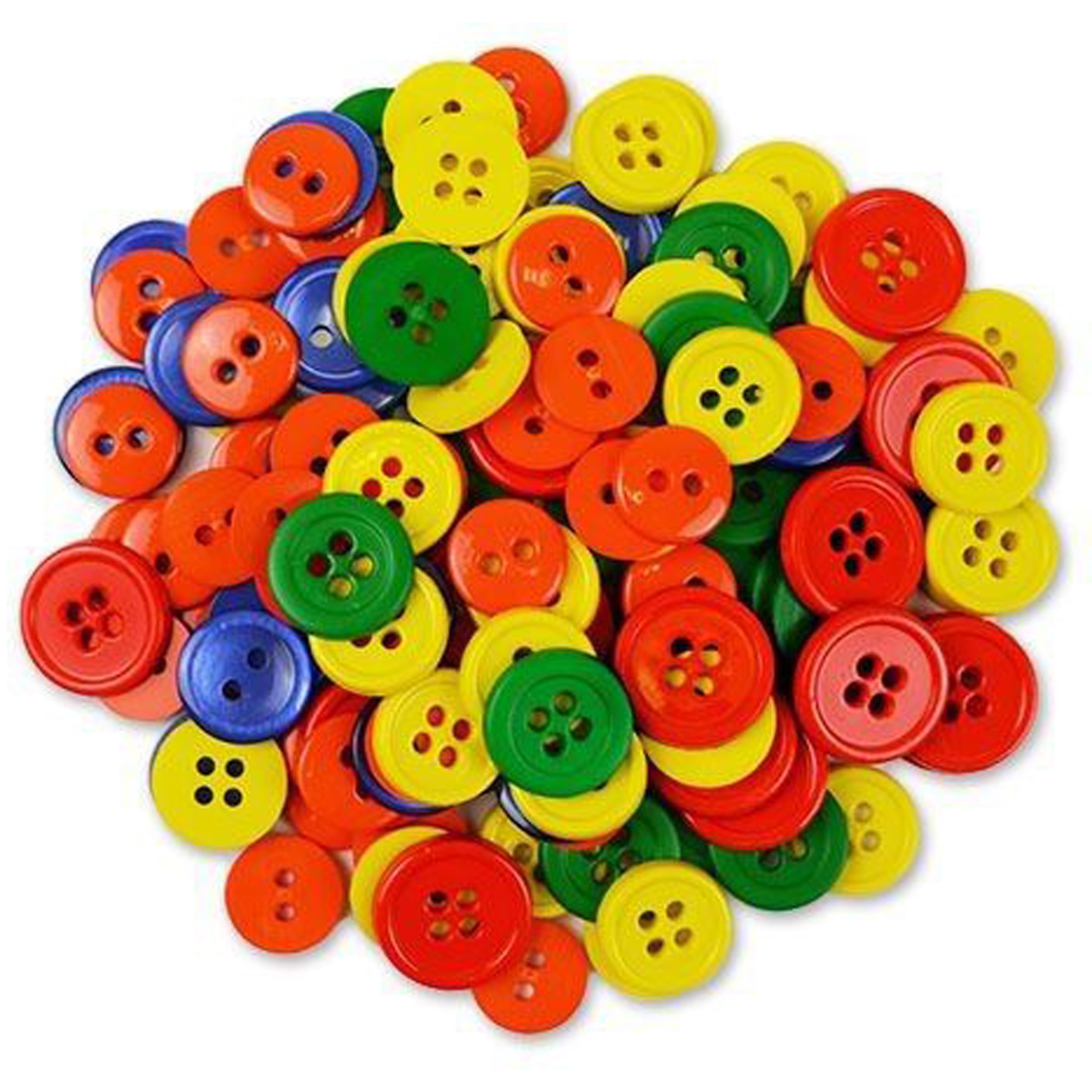 Favorite Findings Round Buttons, 130 Count, Primary Multi Color