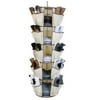 Smart Design 5-Tier Hanging Carousel Organizer with 40 Pockets and Steel Metal Hook - 13 x 51.8 inch - Beige
