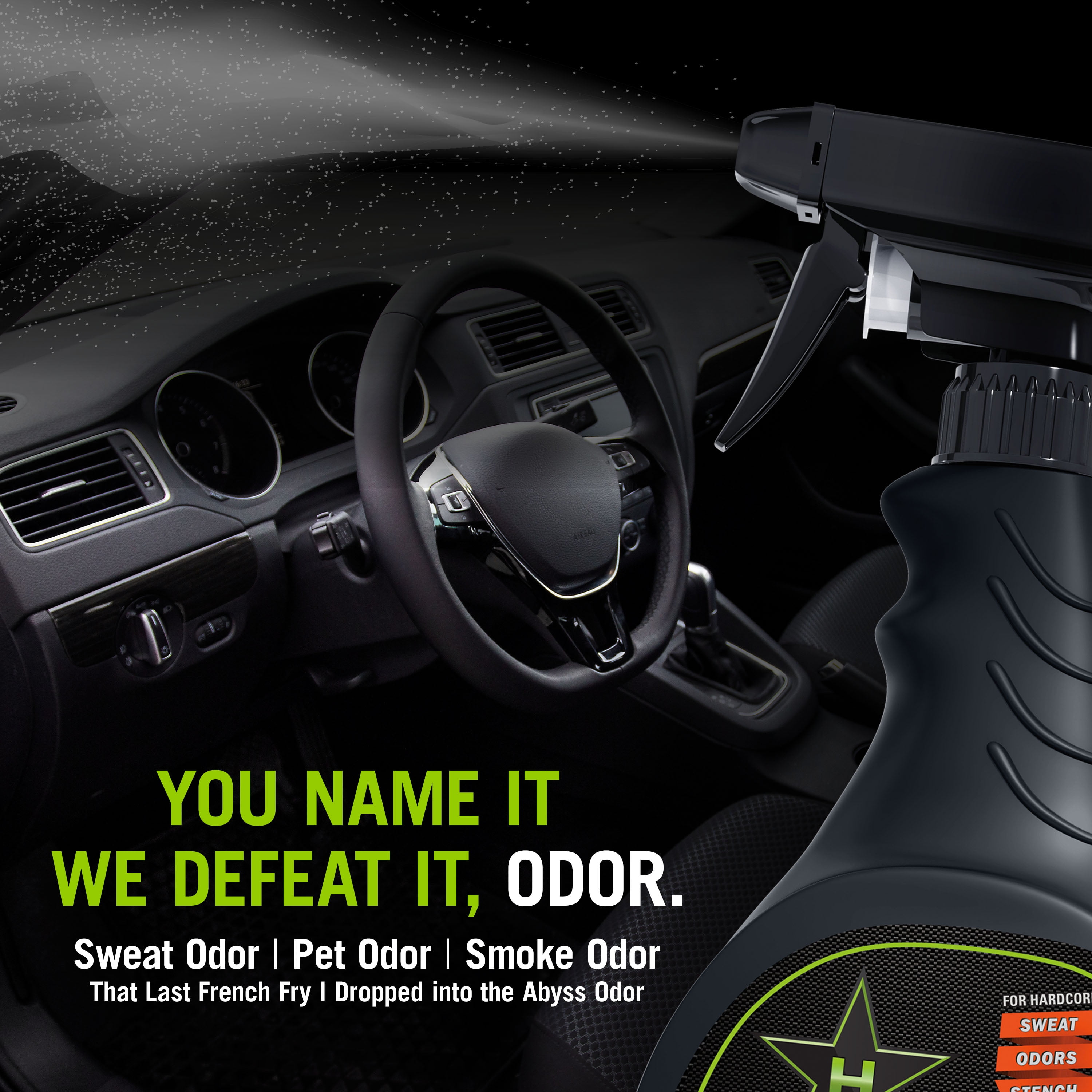 Hero Clean Auto Air Freshener and Odor Eliminator, Fresh Scent, 17 fl. oz