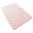 thumbnail image 2 of Coral Fleece Embossed Stone Bathroom Floor Mat With Water Absorbing & Quick Drying Features, 40X60Cm Soft Non-Slip Washable Doormat For Home Entrance, Perfect For Bathroom, 2 of 3